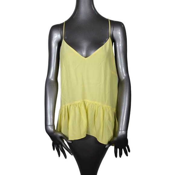 Cinq a Sept NWT Yellow Janet Top Racerback Ruffle Large - Picture 6 of 8